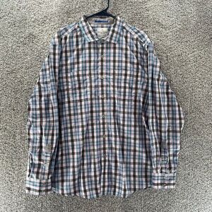Tommy Bahama Shirt Adult Extra Large Pink Green Plaid Island Fit‎ Button Up Logo